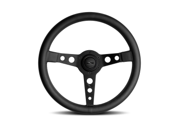 MOMO Prototipo Black Edition Glattleder 350mm schwarz "Der Klassiker"